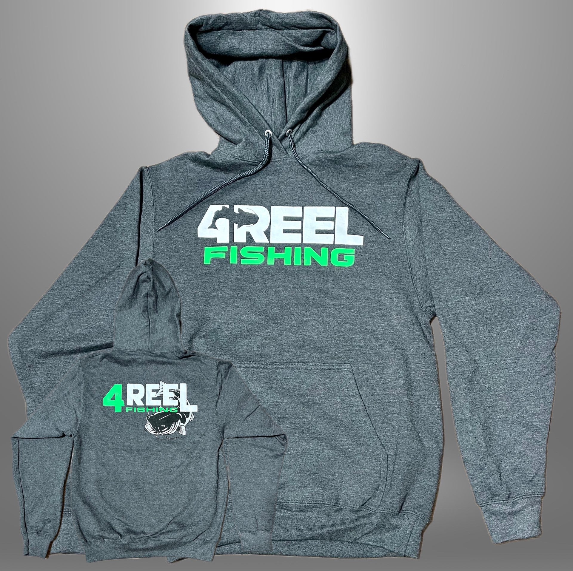 4REEL Charcoal/Green Hoodie