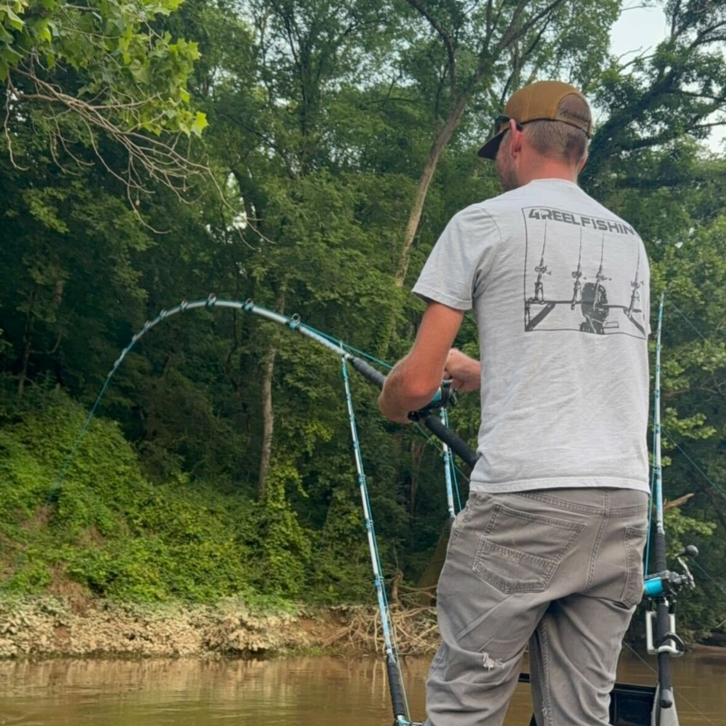 4REEL Fishing Sport Grey T-Shirt
