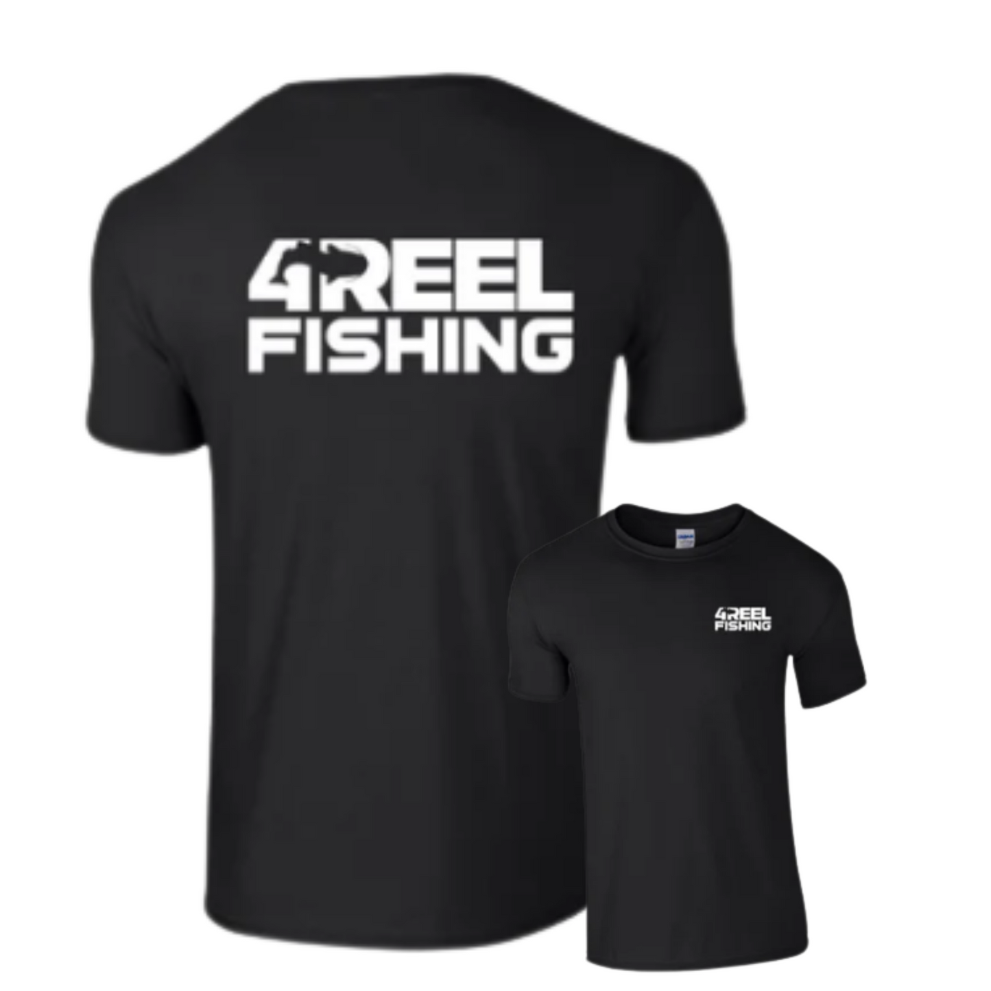4REEL Fishing Black T-Shirt