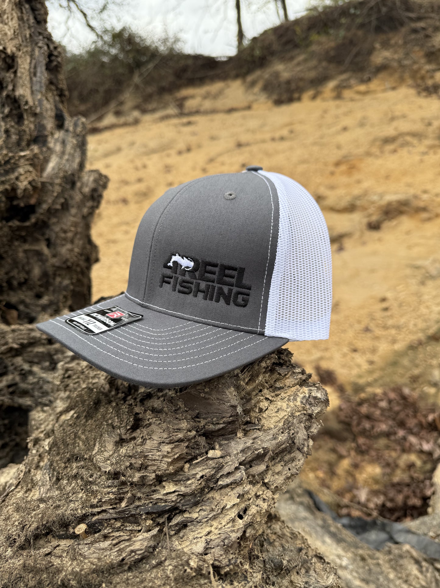 4REEL Grey & White Mesh Snapback