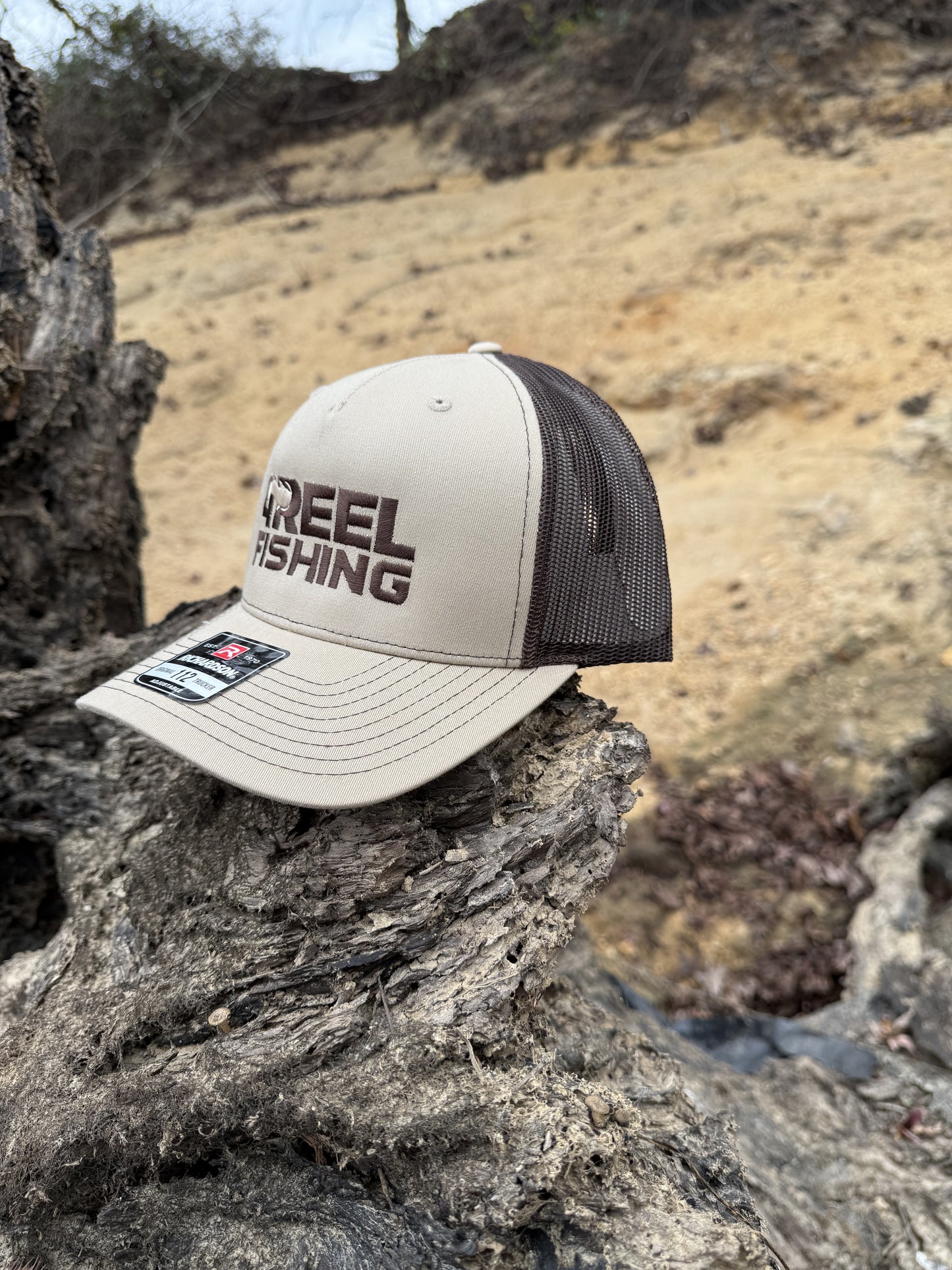 4REEL Khaki & Coffee Brown Mesh Snapback