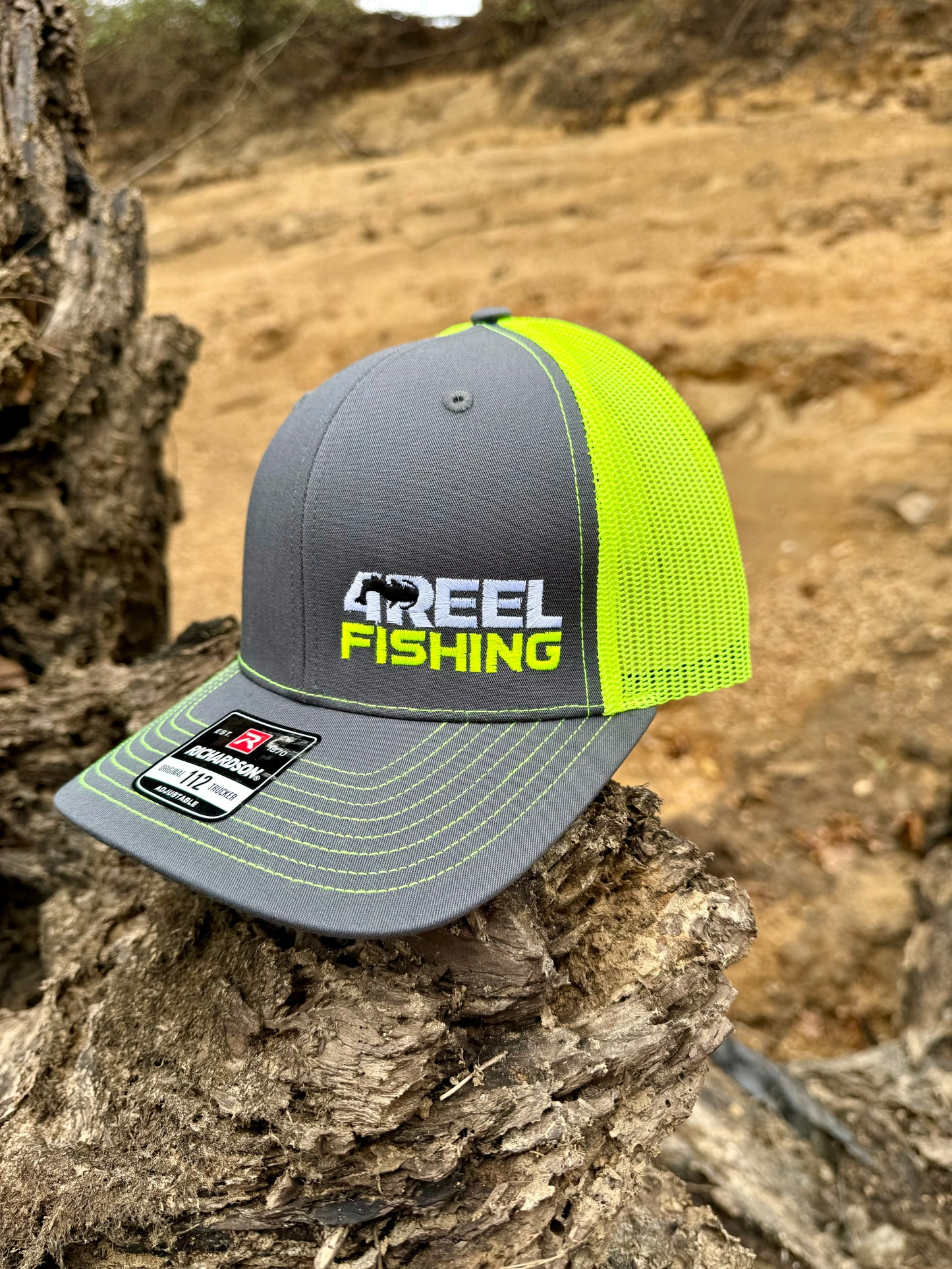 4REEL Charcoal & Neon Yellow Mesh Snapback