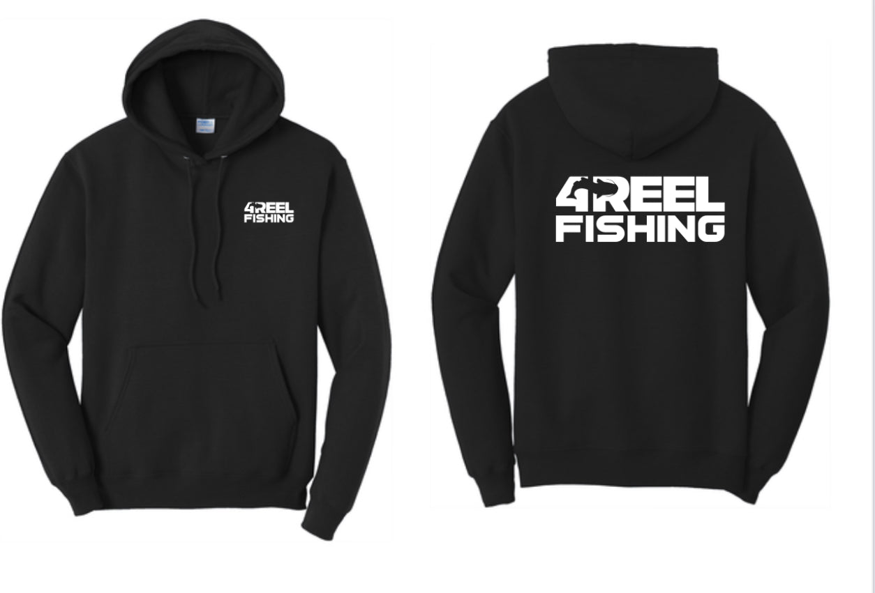 4REEL Fishing Black Hoodie