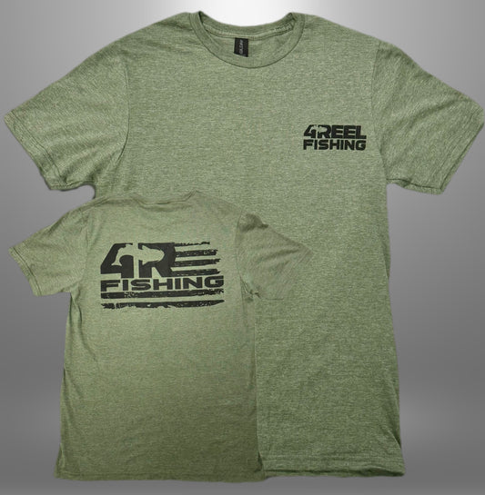 4REEL Green/Black 4R Flag T-Shirt