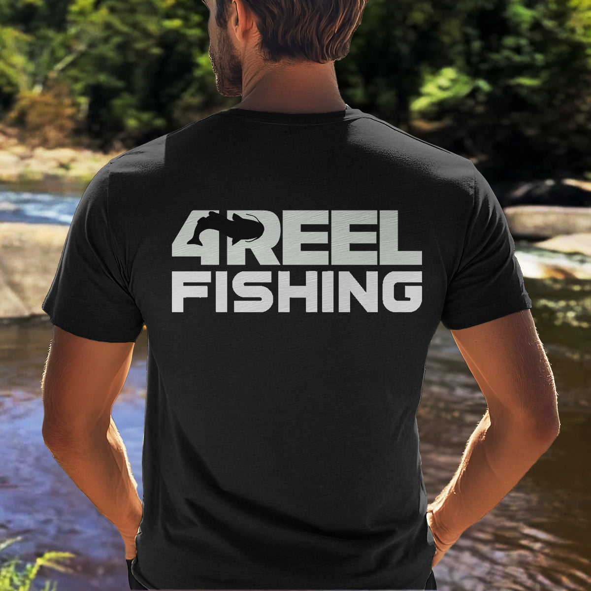 4REEL Fishing Black T-Shirt