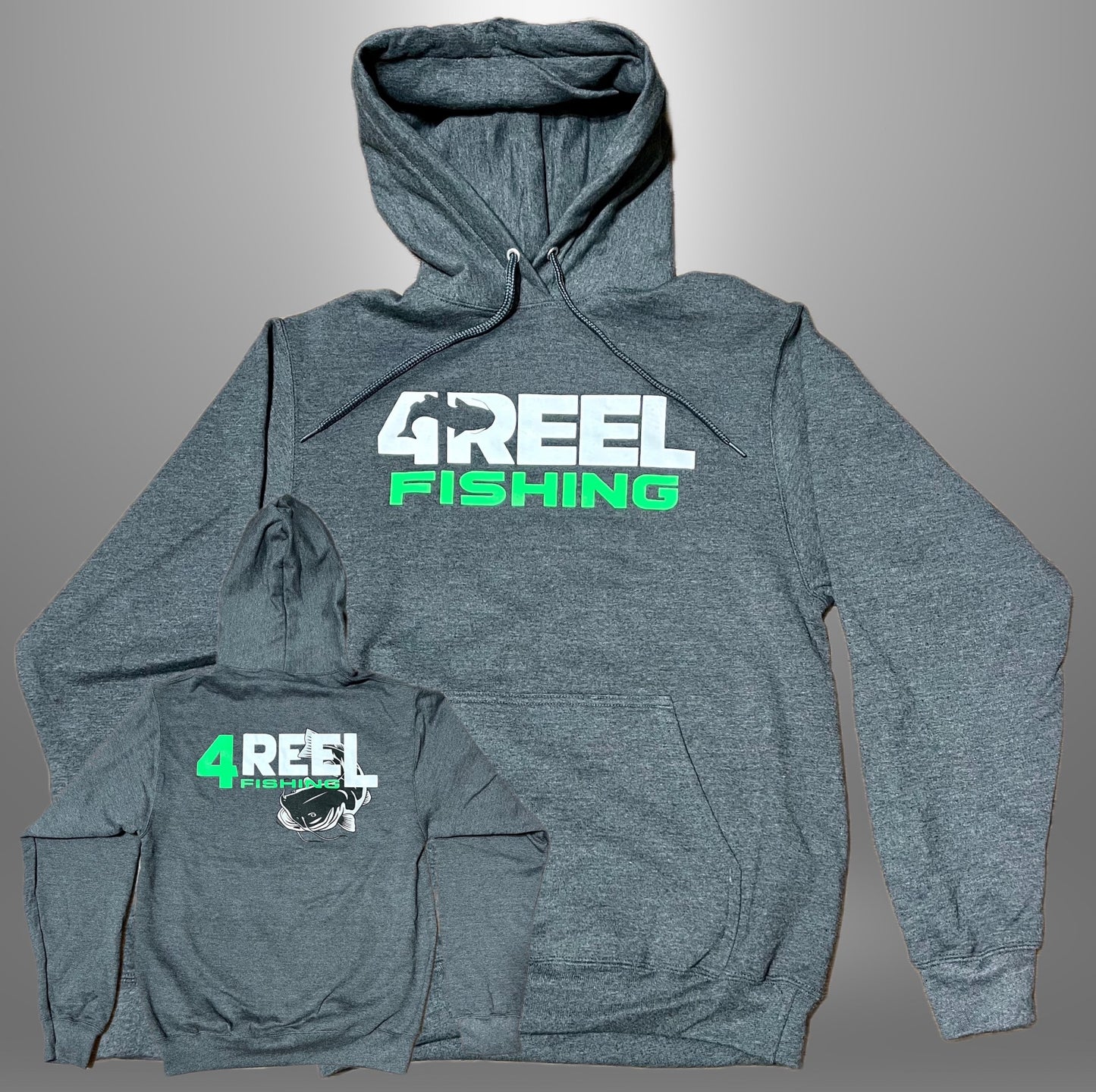 Charcoal/Green 4REEL Fishing Hoodie