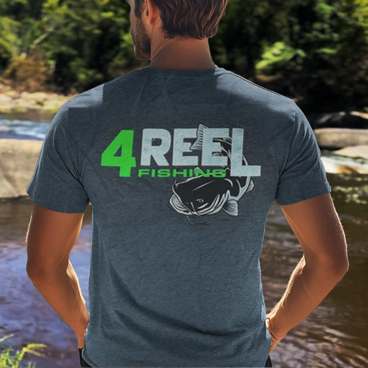 4REEL Fishing Dark Heather Grey T-Shirt