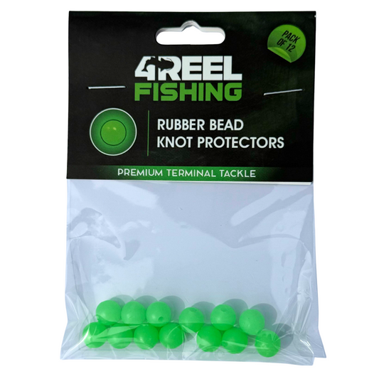 4REEL Rubber Bead Knot Protectors - Green (Pack of 12)