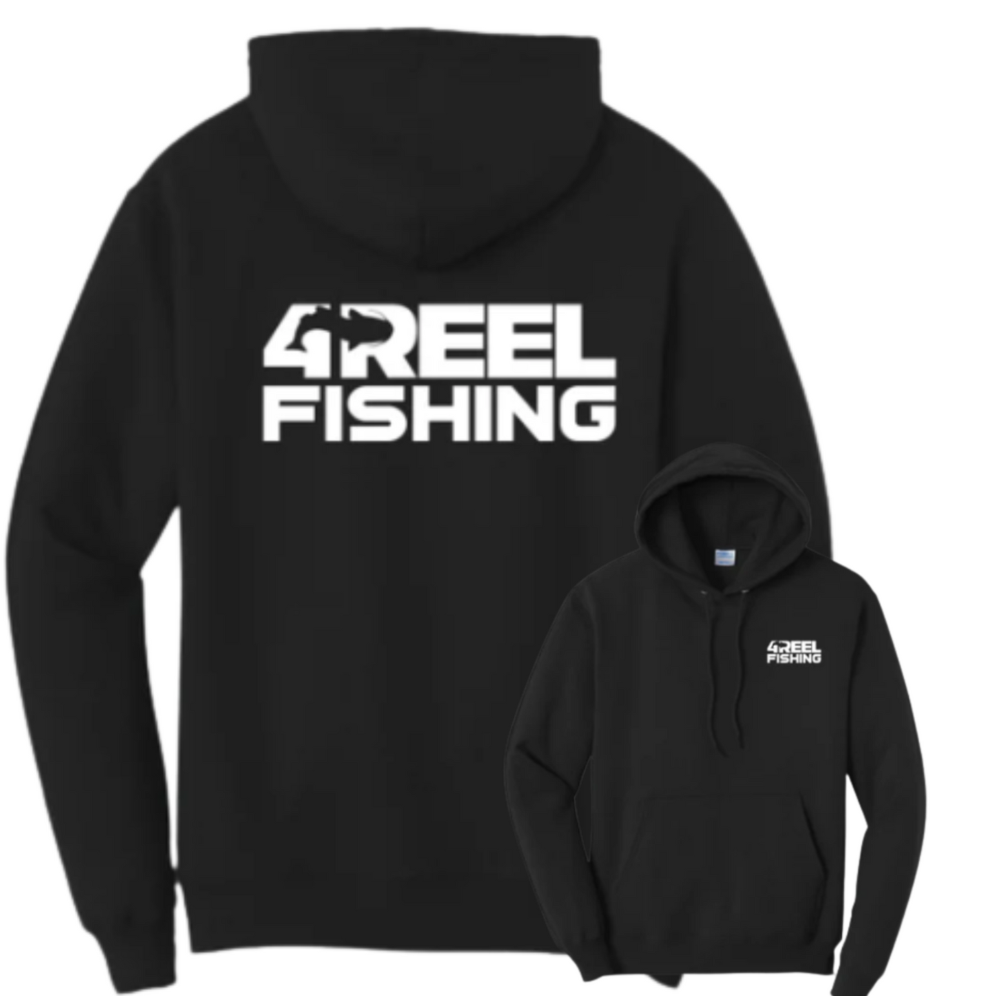 4REEL Fishing Black Hoodie