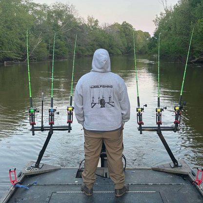 4REEL Fishing Sport Grey Hoodie