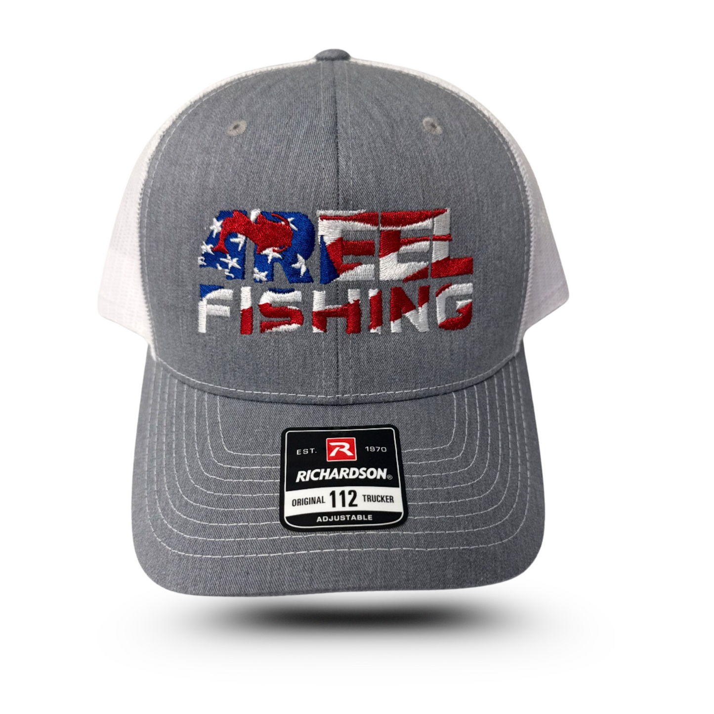 4REEL Patriot Collection Hat Grey with White Mesh
