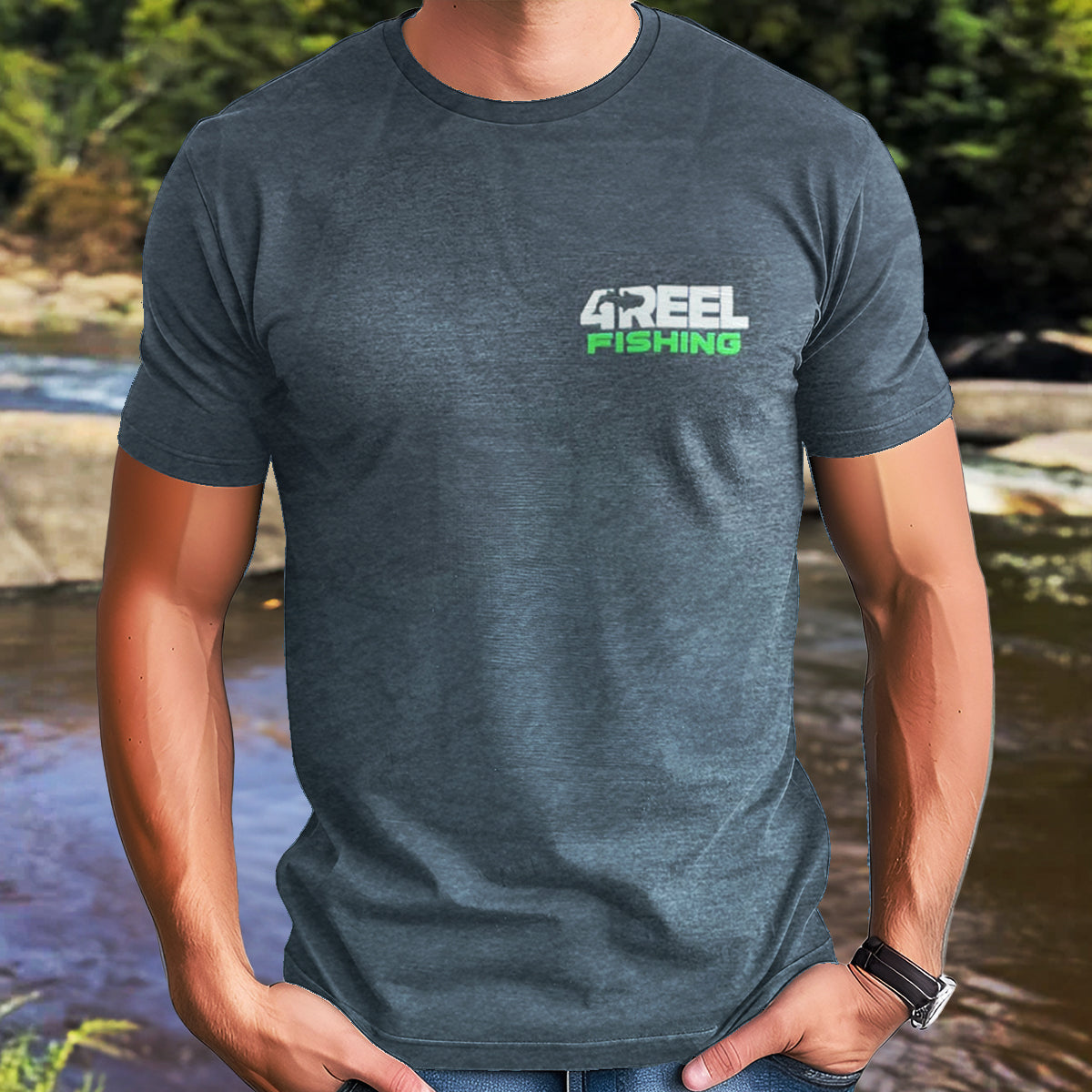 4REEL Fishing Dark Heather Grey T-Shirt