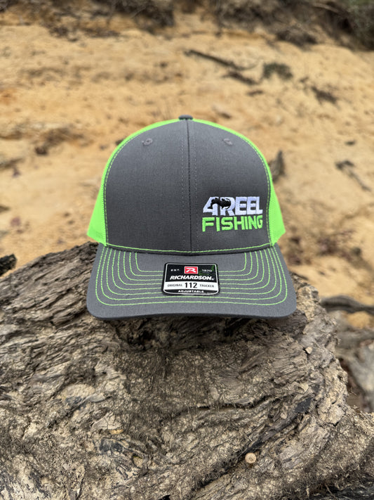 4REEL Charcoal & Neon Green Mesh Snapback