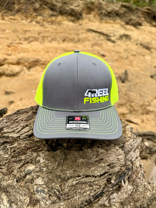 4REEL Charcoal & Neon Yellow Mesh Snapback