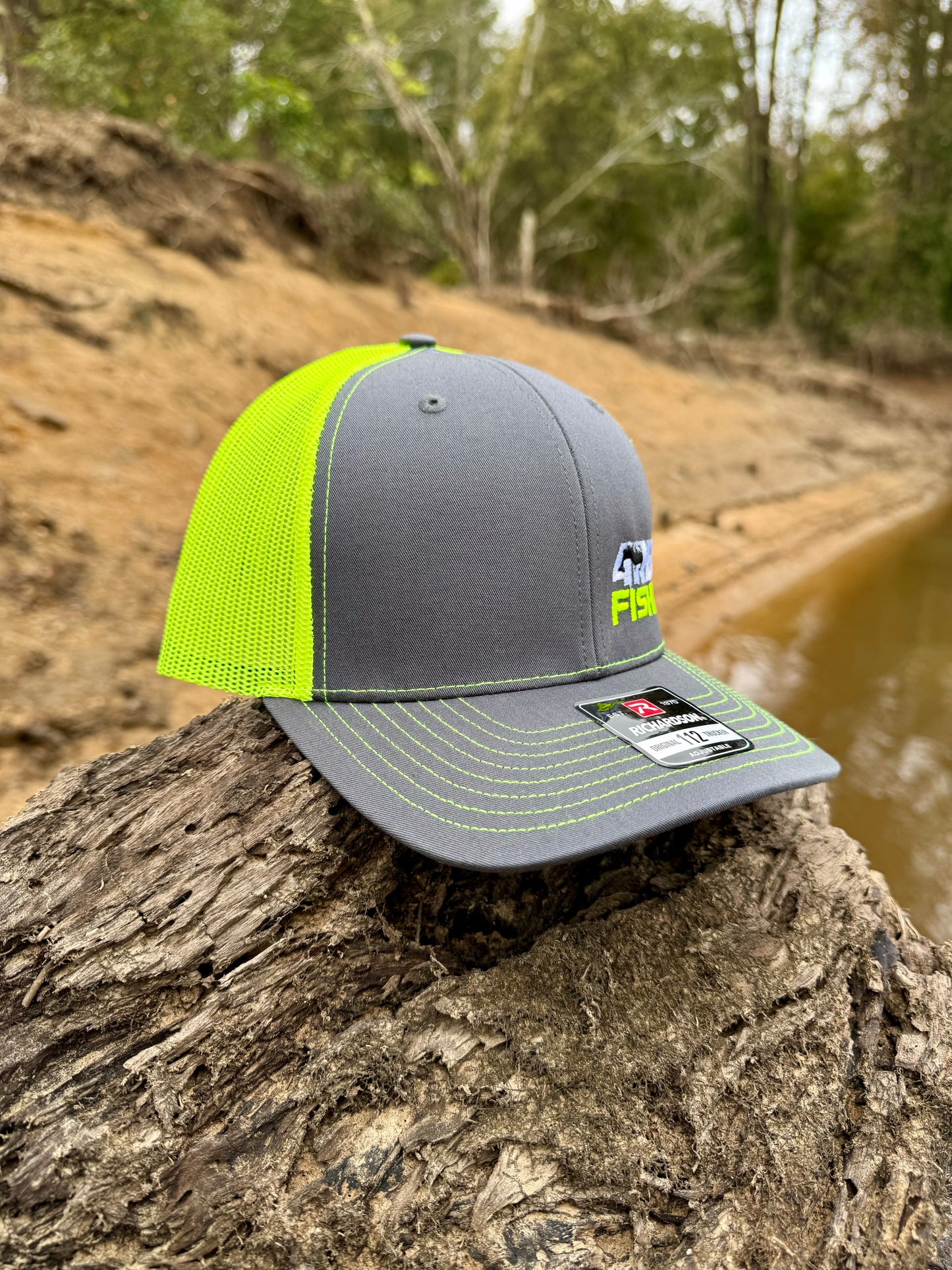 4REEL Charcoal & Neon Yellow Mesh Snapback