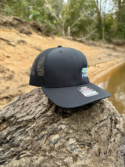4REEL Black & Black Mesh Snapback