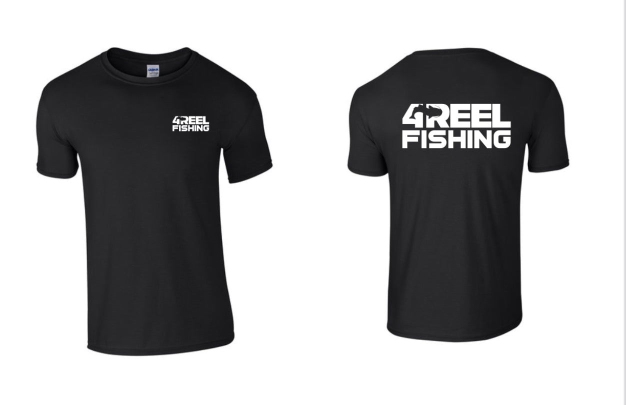 4REEL Fishing Black T-Shirt