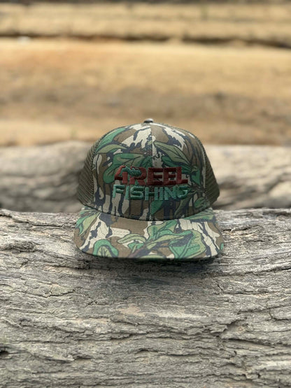 4Reel First Cast Collection Snapback - Camo/Green