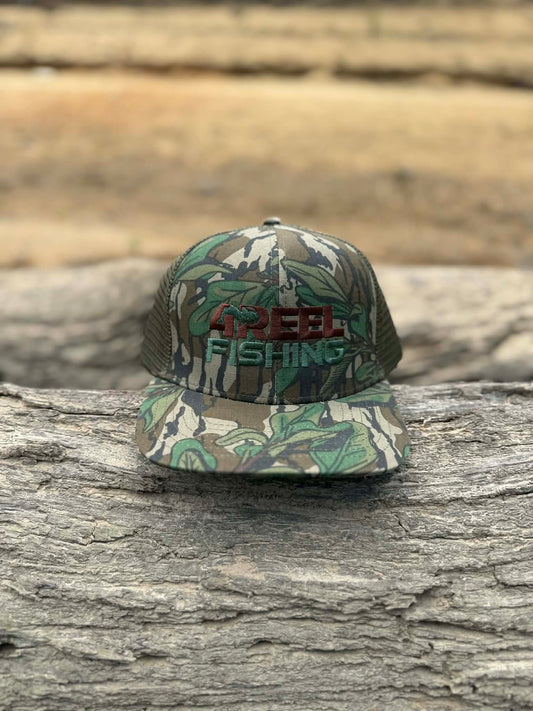4Reel First Cast Collection Snapback - Camo/Green