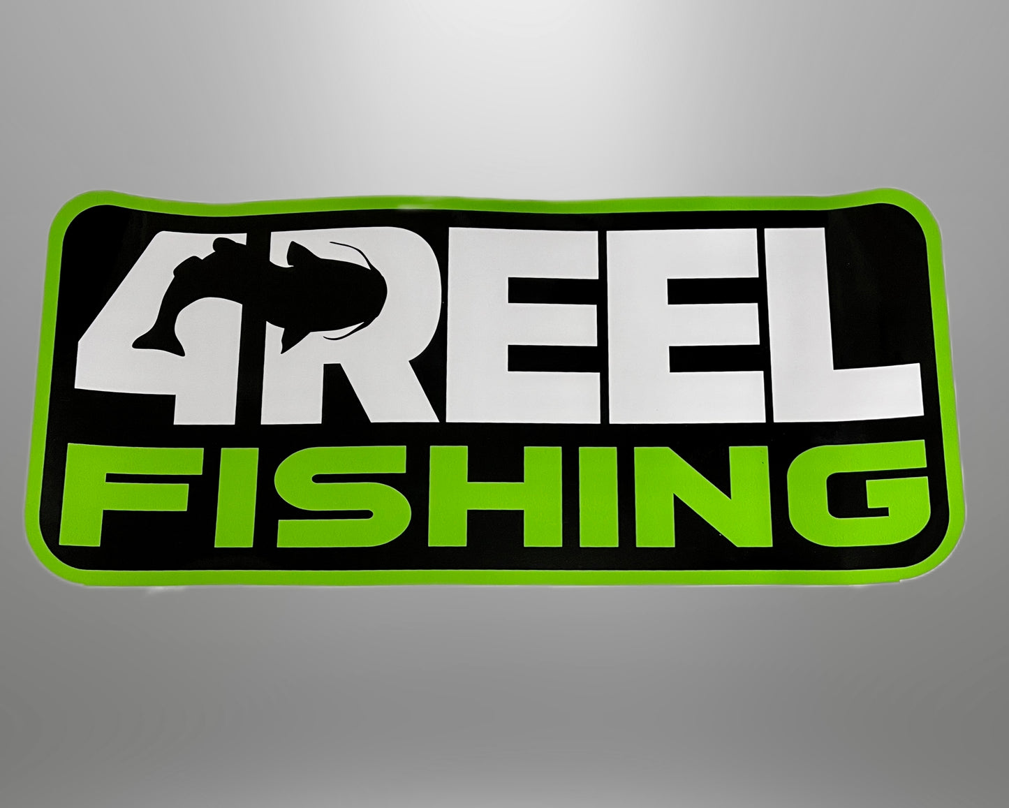 4REEL (LARGE) Green Decal 6.75"x14.75"